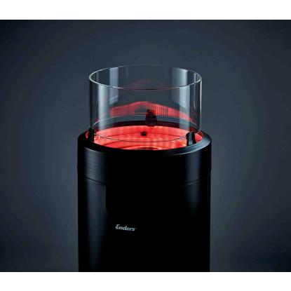 Enders Nova LED gasfakkel med flamme, sort - 2 kW