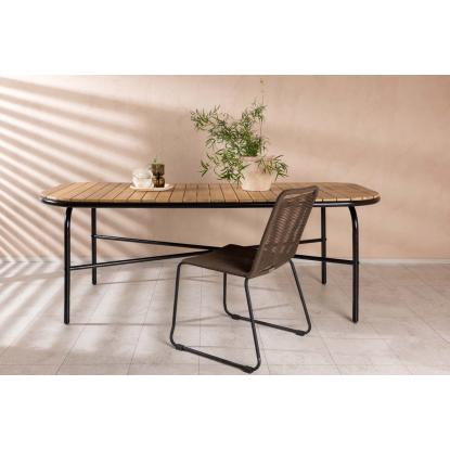 Venture Design Holmbeck havebord, sort/natur, 90 x 200 cm