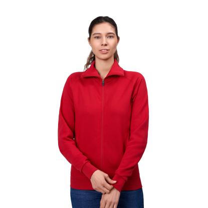 ID 0624 sweat cardigan, dame, rød