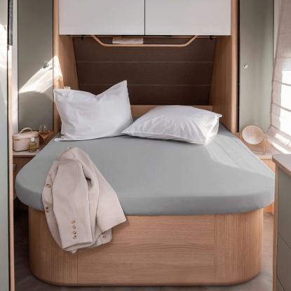 Walra Travel jersey stræklagen til queensize seng, 160 x 210 cm, grå