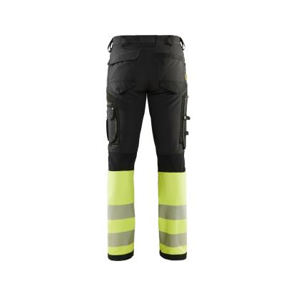 Blåkläder 1193 high vis buks 4-vejs stretch, sort/hi-vis gul