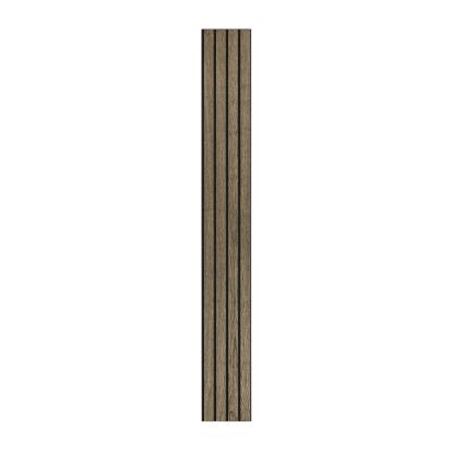 I-Wood Medio+ 4-lamel akustikpanel, sort olieret, sort filt og sort kerne, egefiner, 17 x 300 mm