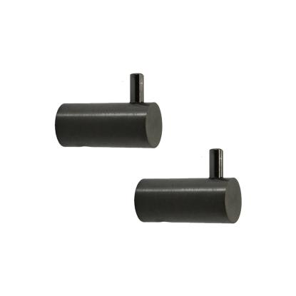 House kroge med tap, gun black, 16 x 28 x 35 mm - 2 stk.