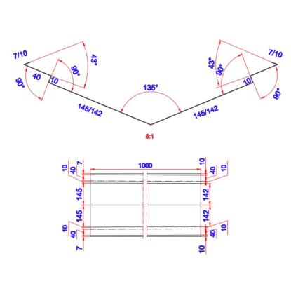 Skotrende 6", dobbelt, sort