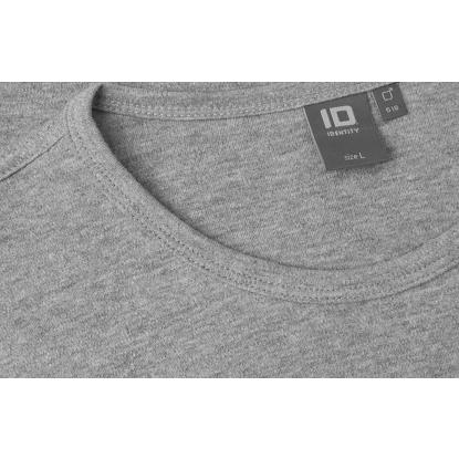 ID 0518 Interlock T-shirt med lange ærmer, grå melange