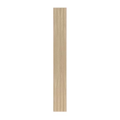 I-Wood Medio+ 4-lamel akustikpanel, hvid olieret, beige filt og lys kerne, egefiner, 16 x 300 mm