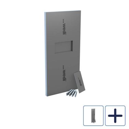 wedi Sanwell vægelement med niche, 100 x 2500 mm