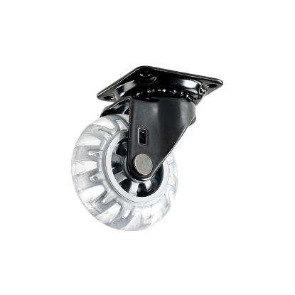 Habo 4107 møbelhjul med plade, sort, 75 mm