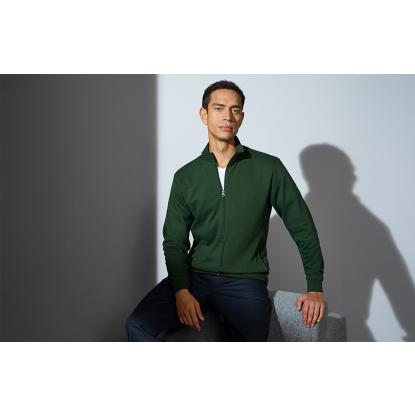 ID PRO Wear CARE 0382 cardigan, ubørstet, flaskegrøn
