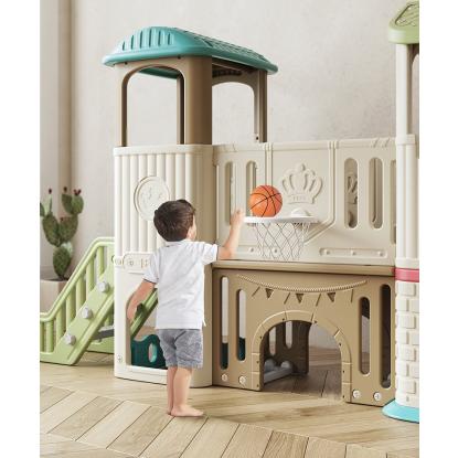 Kids Zone adventure park legetårn med rutsjebane, 270 x 146 x 128 cm