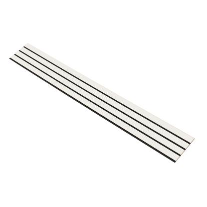 I-Wood Basic 4-lamel akustikpanel, hvidmalet, sort filt og lys kerne, folie, 16 x 300 mm 