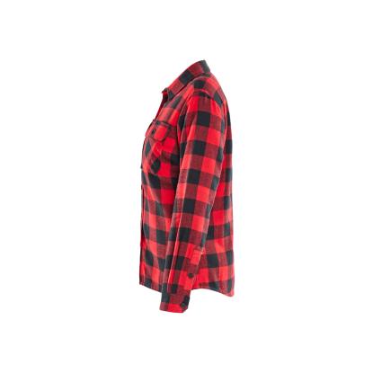Blåkläder 3218 dame flannel skjorte, rød/sort