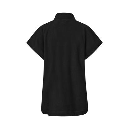 ID 0808 fleece tunika med korte ærmer, unisex, sort