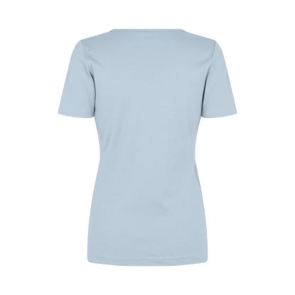 ID 0506 Interlock T-shirt med v-hals, dame, lys blå