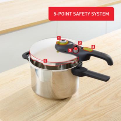 Tefal Secure 5 Neo trykkoger, Ø22 cm - 6 liter