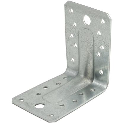SIMA vinkelbeslag V2 med rib, pregalvaniseret, 90 x 90 x 2,5 x 65 mm
