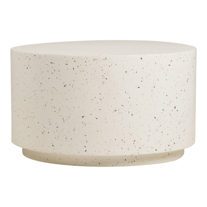 Bonn sofabord med terazzo look, råhvid, Ø70 cm