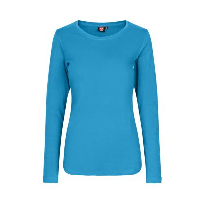 ID 0509 Interlock T-shirt med lange ærmer, dame, turkis