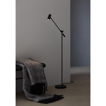 Belid Cato LED gulvlampe, H100-133 cm, GU4, dæmpbar, mat sort