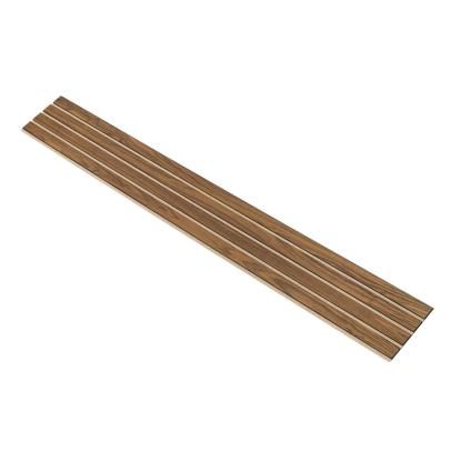 I-Wood Medio+ 4-lamel akustikpanel, klar olieret, beige filt og sort kerne, valnøddefiner, 17 x 300 mm