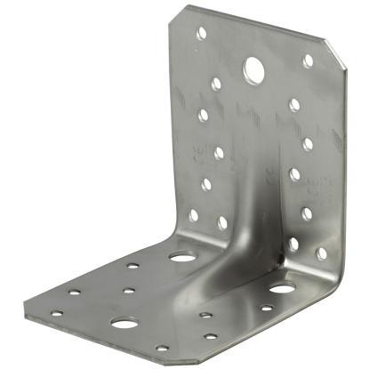 SIMA vinkelbeslag V4 med rib, rustfri kv. A4 - 105 x 105 x 2,5 x 90 mm