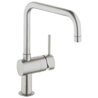 GROHE Minta køkkenarmatur med høj kantet U-tud, supersteel