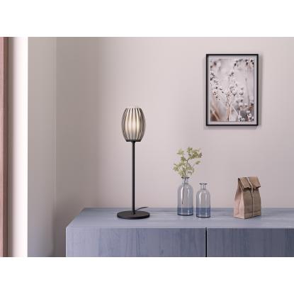Herstal Tentacle 50 bordlampe, Ø10 cm, H50 cm, G9, sort/røgfarvet
