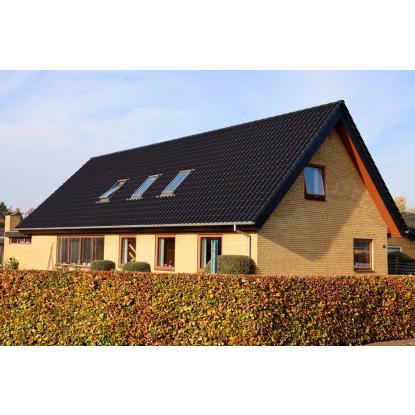 Safir H-10 vingefalstagsten, sort silkemat glaseret