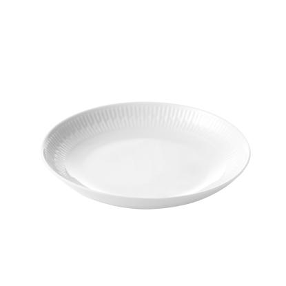 aida Relief suppetallerken, Ø22 cm, porcelæn, hvid - 4 stk.