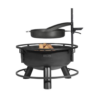 Cook King stegepande med håndtag til Bandito og Montana X bålsted, naturstål, sort, Ø50 cm