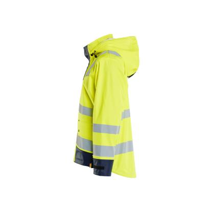 Blåkläder 4302 high vis regnjakke level 2, hi-vis gul/marineblå