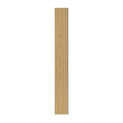 I-Wood Basic 4-lamel akustikpanel, klar olieret, beige filt og sort kerne, egefiner, 17 x 300 mm 