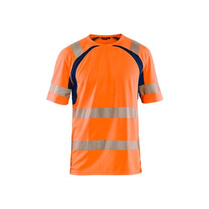 Blåkläder 3397 high vis UV t-shirt, hi-vis orange/marineblå