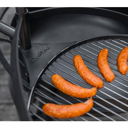 Cook King Bandito 80 multifunktionelt bålsted med 60 cm grillrist, stål, sort, Ø94 cm
