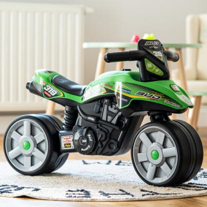 FALK Bud Racing motorcykel, 50 x 75,5 x 40 cm, grøn