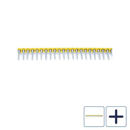 FAST gipsskrue på bånd til træ, elforzinket, 3,9 mm - 1000 stk.