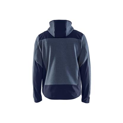 Blåkläder 5940 strikket jakke med softshell, støvet blå/mørk marineblå