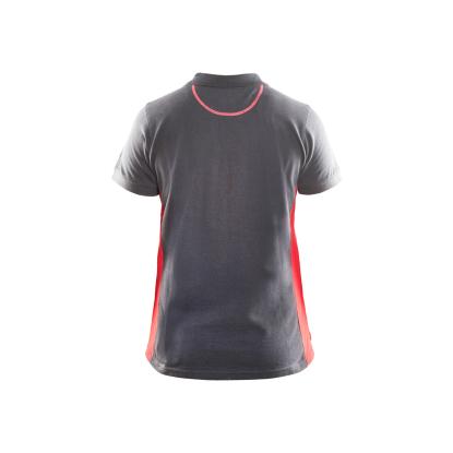 Blåkläder 3390 dame poloshirt, grå/rød