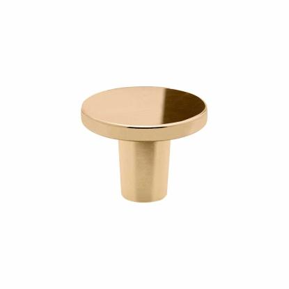 Beslag Design Dalby knop, Ø25 mm, poleret ubehandlet messing