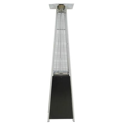 Nordicblue terrassevarmer i sort med slange og regulator H227 x B49,5 cm