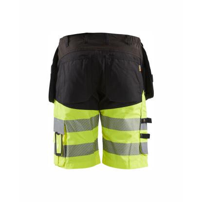 Blåkläder 1596 high vis shorts med stretch, sort/hi-vis gul
