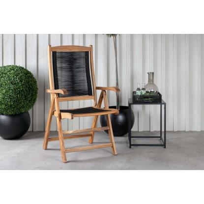 Venture Design Peter positionsstol med armlæn, sort/natur 