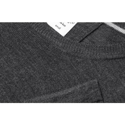 Seven Seas S640 The knit pullover med rund hals, dame, mørk grå melange