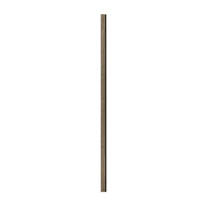 I-Wood afslutningsliste til 4-lamel akustikpanel, sort olieret, sort filt og lys kerne, egefiner, 16 x 67 mm