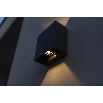LUTEC GEMINI BEAMS udendørs LED væglampe, up/down, 2 lyskilder, H11 cm, IP54, sort