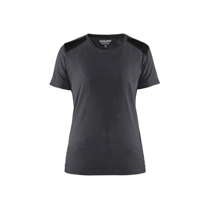 Blåkläder 3479 dame t-shirt, mellemgrå/sort