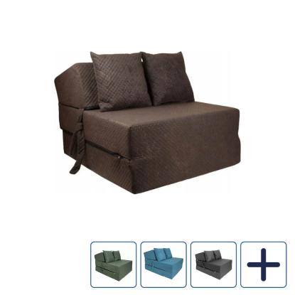 Luksus foldemadras med puder, 200 x 70 x 15 cm