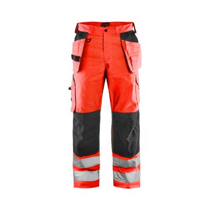 Blåkläder 1565 high vis buks med ventilation, hi-vis rød/sort