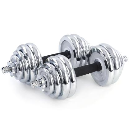 Viking Sports dumbbell/vægtstangs sæt med kuffert, krom - 30 kg