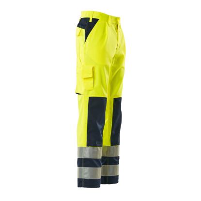 MASCOT SAFE COMPETE Olinda arbejdsbukser med knælommer, hi-vis gul/marine